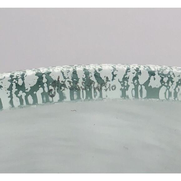 Glass Studio Glass Bowl 8" x 2" Aqua Blue color Used with Defect *READ - Picture 6 of 13